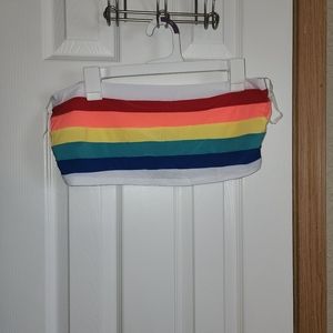 Rainbow Tube top and flowy pants set